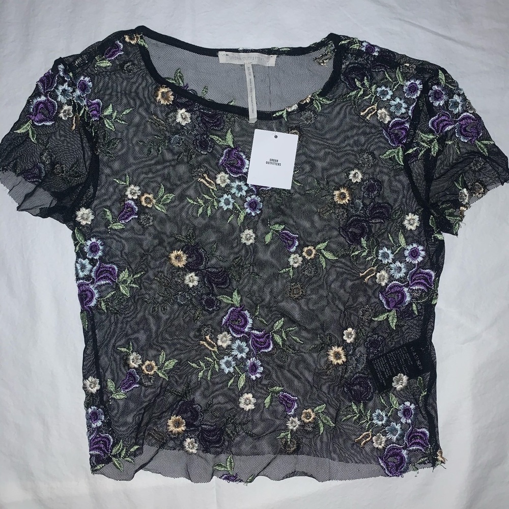 NEW Urban Outfitters mesh floral tee